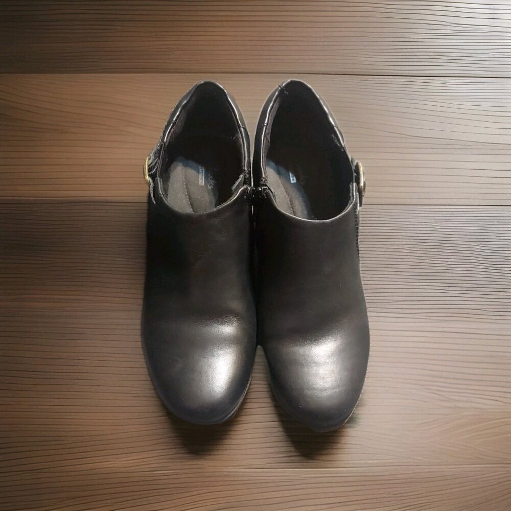 New Collection By Clarks‎ Gladys Ankle Boot For Women Sz 8.5M-black Winter